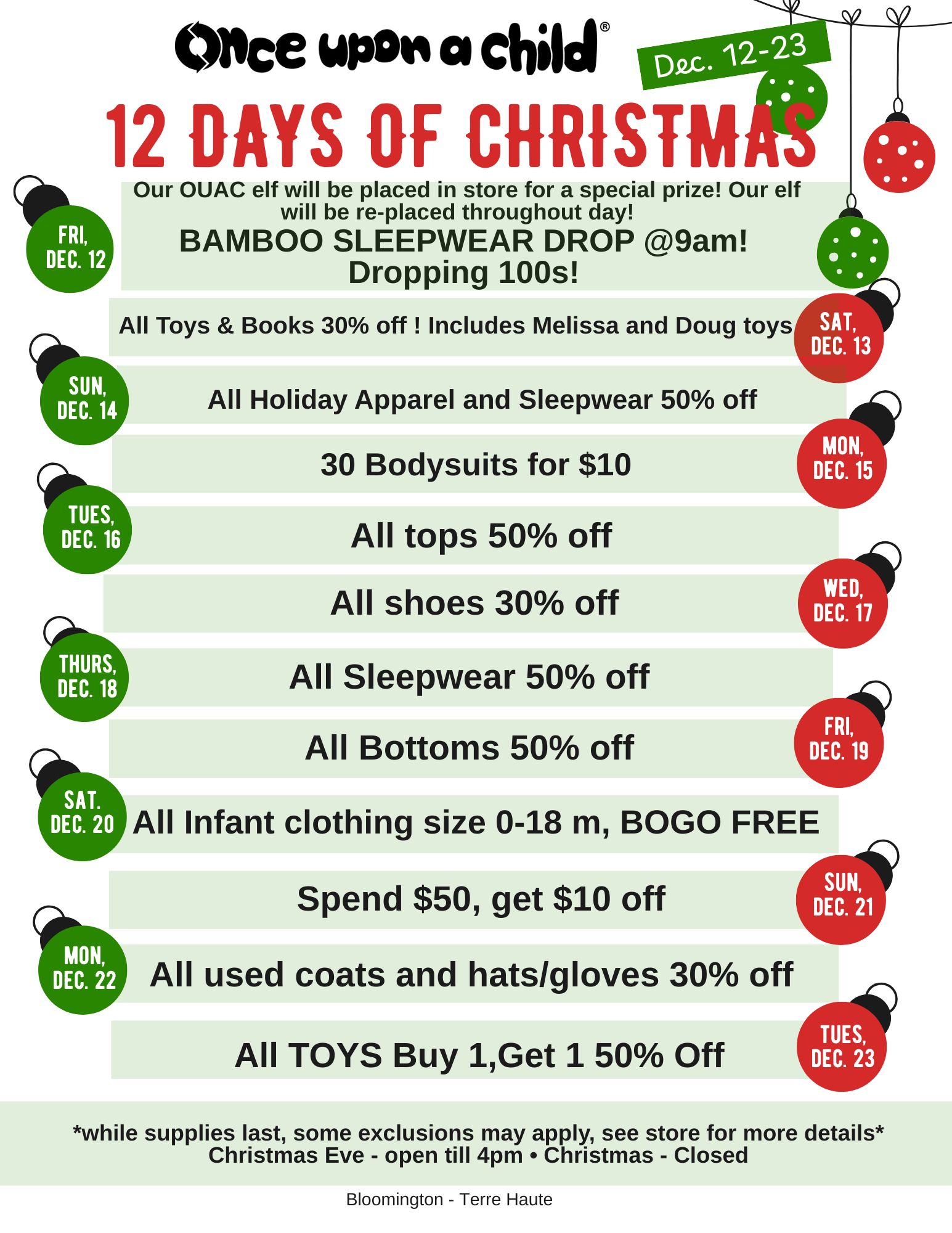 12 DAYS of xmas